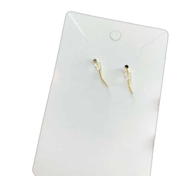 Clear sea glass handmade earrings - Picture 2 of 2